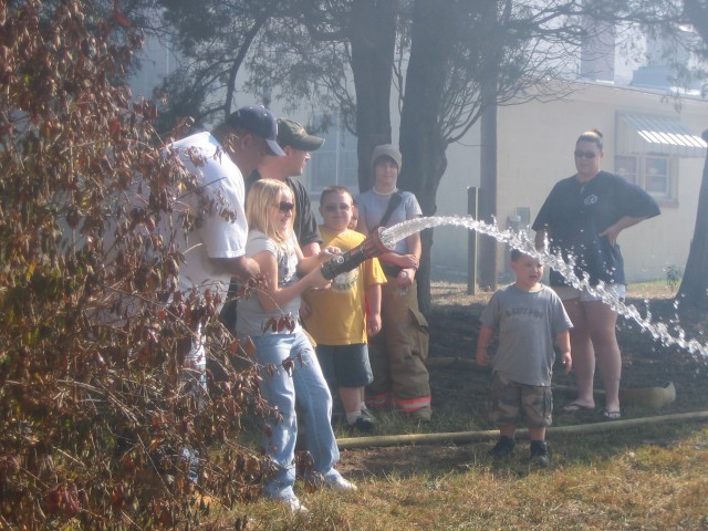 Future firefighter, Lexi Raley, daughter of EMS Lt. Chrissy Raley.